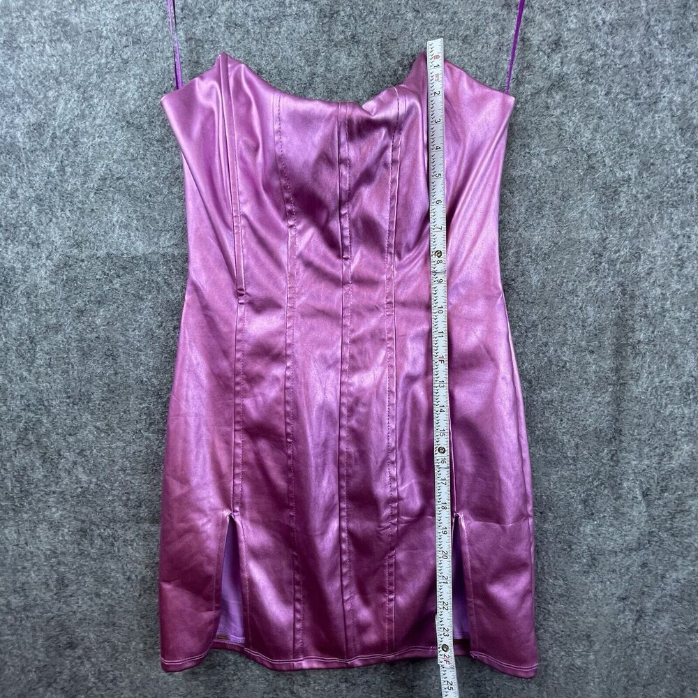 Blanc Clothing Corset Dress Medium Metallic Structured Slits Festival Barbie - Picture 5 of 9